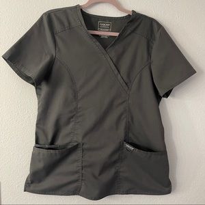 Cherokee Scrub Top | M | Pewter Gray